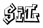 The clipart image features a stylized text in a graffiti font that reads Sil.