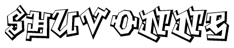 The clipart image features a stylized text in a graffiti font that reads Shuvonne.