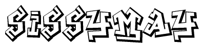 The clipart image features a stylized text in a graffiti font that reads Sissymay.