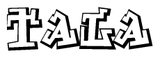 The clipart image features a stylized text in a graffiti font that reads Tala.