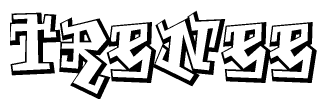 The clipart image features a stylized text in a graffiti font that reads Trenee.