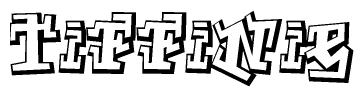 The clipart image features a stylized text in a graffiti font that reads Tiffinie.