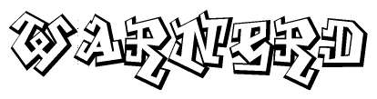 The clipart image features a stylized text in a graffiti font that reads Warnerd.