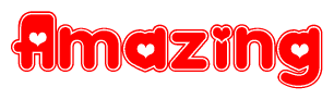 Amazing Word with Heart Shapes