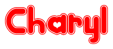 Charyl Word with Heart Shapes