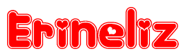 The image displays the word Erineliz written in a stylized red font with hearts inside the letters.