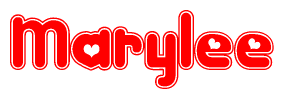The image displays the word Marylee written in a stylized red font with hearts inside the letters.