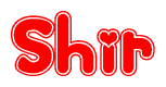 The image displays the word Shir written in a stylized red font with hearts inside the letters.