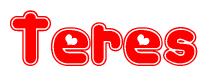 The image displays the word Teres written in a stylized red font with hearts inside the letters.