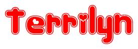 The image displays the word Terrilyn written in a stylized red font with hearts inside the letters.