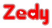 Zedy Word with Heart Shapes