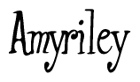 The image is a stylized text or script that reads 'Amyriley' in a cursive or calligraphic font.