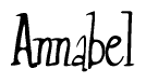 The image contains the word 'Annabel' written in a cursive, stylized font.
