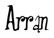Cursive 'Arran' Text