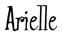 The image contains the word 'Arielle' written in a cursive, stylized font.
