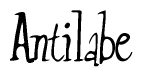 The image is a stylized text or script that reads 'Antilabe' in a cursive or calligraphic font.