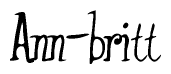 The image is of the word Ann-britt stylized in a cursive script.