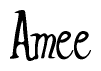 The image is a stylized text or script that reads 'Amee' in a cursive or calligraphic font.
