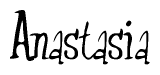 The image is a stylized text or script that reads 'Anastasia' in a cursive or calligraphic font.