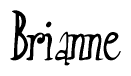 The image is a stylized text or script that reads 'Brianne' in a cursive or calligraphic font.