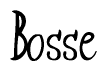 The image is a stylized text or script that reads 'Bosse' in a cursive or calligraphic font.