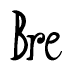 The image is of the word Bre stylized in a cursive script.