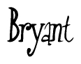 The image is of the word Bryant stylized in a cursive script.