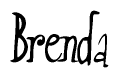 The image is a stylized text or script that reads 'Brenda' in a cursive or calligraphic font.