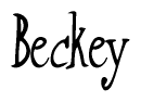 The image contains the word 'Beckey' written in a cursive, stylized font.