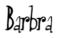 The image contains the word 'Barbra' written in a cursive, stylized font.