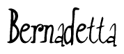 The image is a stylized text or script that reads 'Bernadetta' in a cursive or calligraphic font.