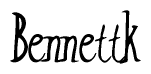 The image contains the word 'Bennettk' written in a cursive, stylized font.
