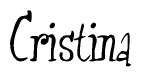 The image is a stylized text or script that reads 'Cristina' in a cursive or calligraphic font.