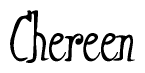 The image contains the word 'Chereen' written in a cursive, stylized font.