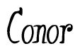 The image contains the word 'Conor' written in a cursive, stylized font.