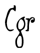 The image is a stylized text or script that reads 'Cgr' in a cursive or calligraphic font.