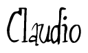 The image is a stylized text or script that reads 'Claudio' in a cursive or calligraphic font.
