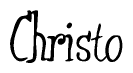 The image contains the word 'Christo' written in a cursive, stylized font.