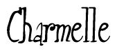The image is of the word Charmelle stylized in a cursive script.