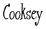 Cursive 'Cooksey' Text