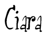 The image contains the word 'Ciara' written in a cursive, stylized font.