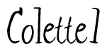 The image contains the word 'Colette1' written in a cursive, stylized font.