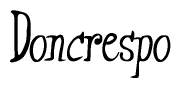 The image contains the word 'Doncrespo' written in a cursive, stylized font.