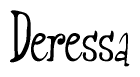 The image is of the word Deressa stylized in a cursive script.
