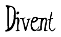 The image is a stylized text or script that reads 'Divent' in a cursive or calligraphic font.