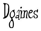 The image is a stylized text or script that reads 'Dgaines' in a cursive or calligraphic font.