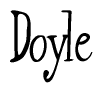 The image is of the word Doyle stylized in a cursive script.