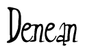 The image contains the word 'Denean' written in a cursive, stylized font.