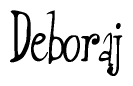 The image is a stylized text or script that reads 'Deboraj' in a cursive or calligraphic font.