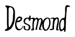 The image contains the word 'Desmond' written in a cursive, stylized font.
